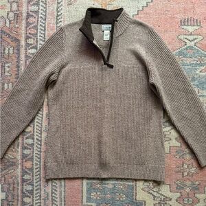 L.L. Bean Men's Zip Up Sweater - Brown